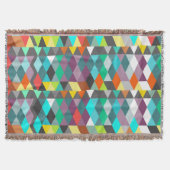 Couverture Triangle géométrique Mint Aqua Moderne Abstrait (Devant)