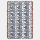 Couverture Triangle géométrique Motif bleu violet vert (devant Vertical)