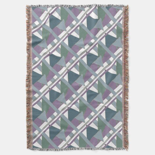 Couverture Triangle géométrique Motif bleu violet vert (devant Vertical)