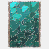 Couverture Triangle Turquoise géométrique moderne (devant Vertical)