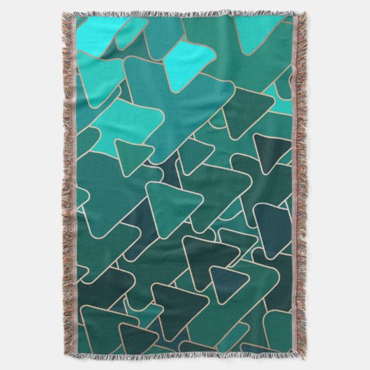 Couverture Triangle Turquoise géométrique moderne (devant Vertical)