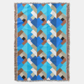 Couverture Triangles Abstraits modernes, Bleu de Cobalt et Br (devant Vertical)