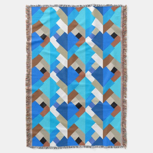 Couverture Triangles Abstraits modernes, Bleu de Cobalt et Br (devant Vertical)