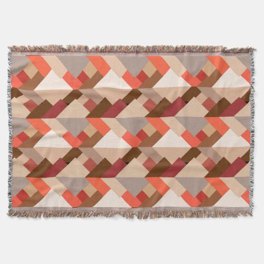 Couverture Triangles Abstraits modernes, Brown, Taupe et Oran (Devant)