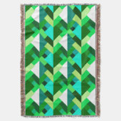 Couverture Triangles Abstraits modernes, Emerald Green et Aqu (devant Vertical)