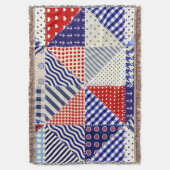 Couverture Triangles De Patchwork Rétro Style Nautique (devant Vertical)