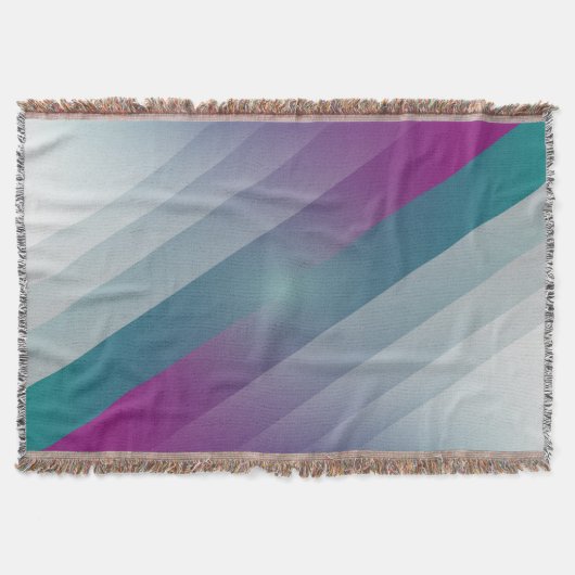 Couverture triangles gris magenta turquoise (Devant)
