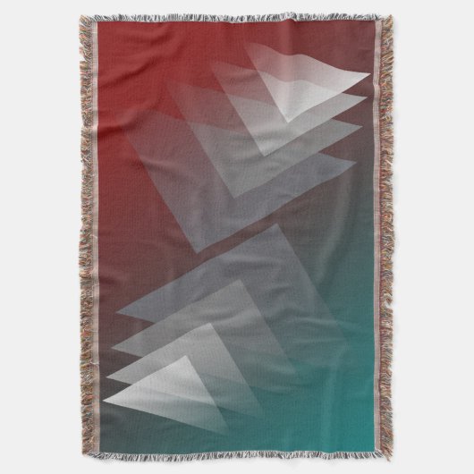 Couverture Triangles gris sur bordeaux turquoise (devant Vertical)