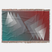 Couverture Triangles gris sur bordeaux turquoise (Devant)