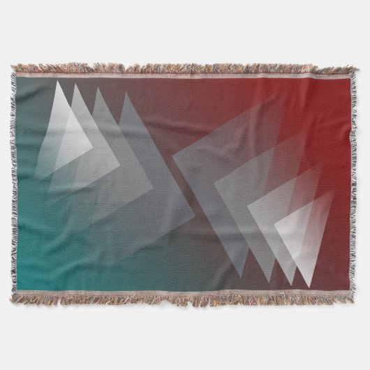 Couverture Triangles gris sur burgundy sarcelle (Devant)