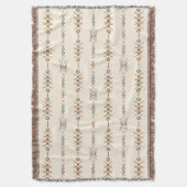 Couverture Tribal Aztec Beige Earth Tons géométriques (devant Vertical)