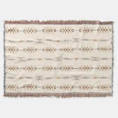 Couverture Tribal Aztec Beige Earth Tons géométriques (Devant)