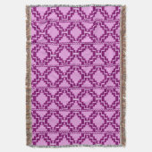 Couverture Tribal aztèque d'Ikat - pourpre et violette (devant Vertical)