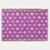 Couverture Tribal aztèque d'Ikat - pourpre et violette (Devant)