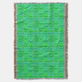 Couverture Tribal Batik Print, Jade Green et Lime Green (devant Vertical)