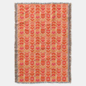 Couverture Tribal Batik Print, Mandarin et Light Orange (devant Vertical)