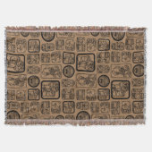 Couverture Tribal MAYA ancien masque motif 1 (Devant)
