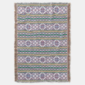 Couverture Tribal Multicolore ancien symbole folk art design (devant Vertical)