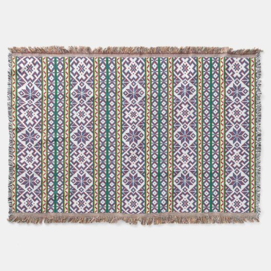 Couverture Tribal Multicolore ancien symbole folk art design (Devant)