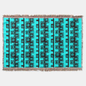 Couverture Tribal Style II - Cyan en noir (Devant)