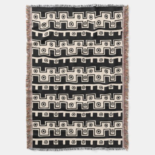 Couverture Tribal Style II - Noir sur crème (devant Vertical)