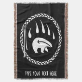 Couverture tribale de jet de griffe d'ours (devant Vertical)