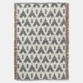 Couverture tribale grise de jet de Teepees (devant Vertical)