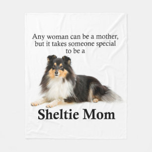 Couverture tricolore d'ouatine de maman de Sheltie