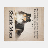 Couverture tricolore d'ouatine de maman de Sheltie (Devant (Horizontal))
