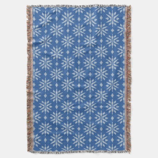 Couverture Tricot Chute de Neige (devant Vertical)