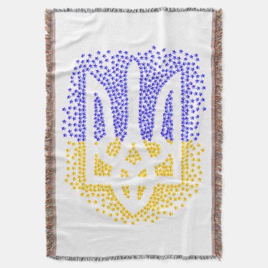 Couverture Trident heraldique ukrainien tryzub étoiles disper (devant Vertical)