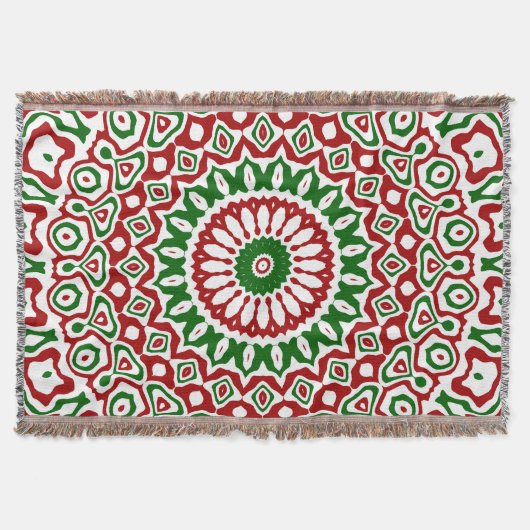 Couverture Trippy Hippie Groovy Boho Funky Noël Mandala (Devant)