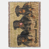 Couverture Trois chiens Rottweiler - Pack de Rotties (devant Vertical)