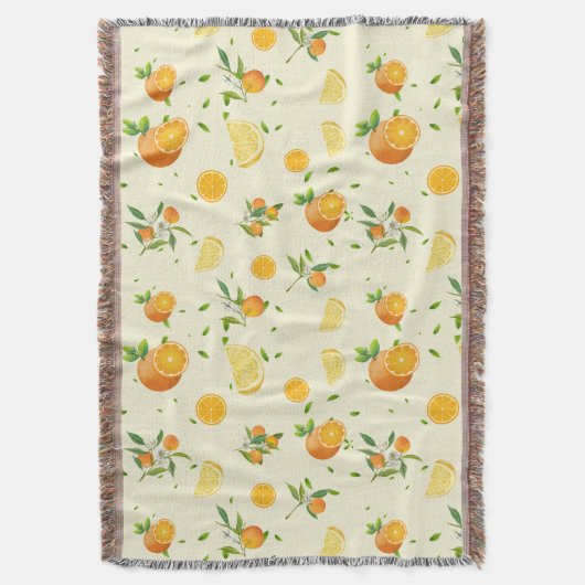 Couverture Tropical Citrus SUMMER Orange lemon Slice (devant Vertical)