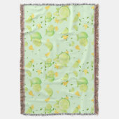 Couverture Tropical Green Citrus SUMMER Orange lemon Slice (devant Vertical)