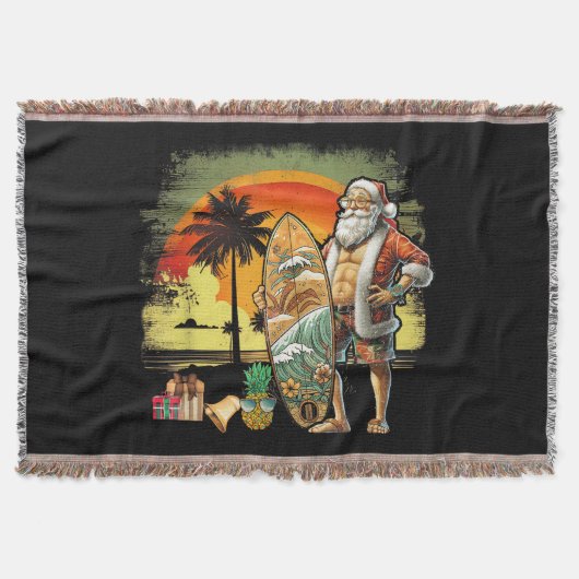 Couverture Tropical Summer Surfing Santa Claus 6 Pack Christm (Devant)