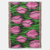 Couverture Tulières roses avec feuilles verts (devant Vertical)