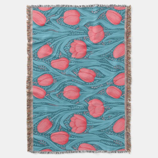 Couverture Tulipes en bleu et rouge (devant Vertical)