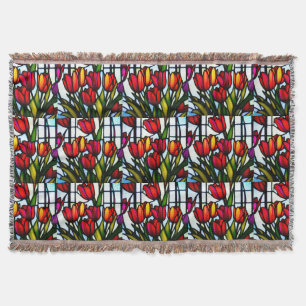 Couverture Tulipes En Verre Tiré, Jeter Tapis