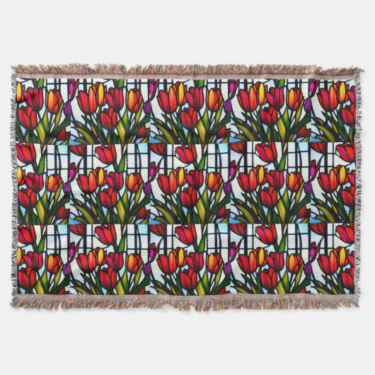 Couverture Tulipes En Verre Tiré, Jeter Tapis (Devant)
