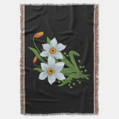 Couverture Tulipes et jonquilles Fleurs Fond noir (devant Vertical)