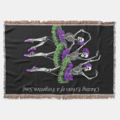 Couverture Tumbler Ballerine Squelette Vert Violet (Devant)