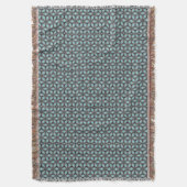 Couverture Turqouise Gris Motif Moderne (devant Vertical)