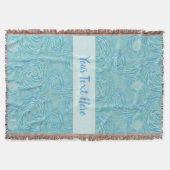 Couverture Turquoise bleu et aquarelle Aqua Art personnalisé (Devant)