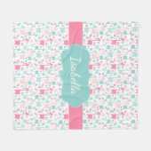 Couverture turquoise d'ouatine d'Aqua de menthe de (Devant (Horizontal))