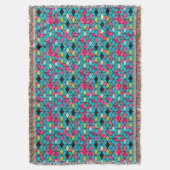 Couverture Turquoise et motif rose de cube (devant Vertical)