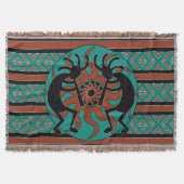 Couverture Turquoise Kokopelli Tribal Design Sud-Ouest (Devant)