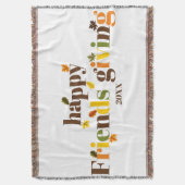 Couverture Typographie colorée Happy Friendsgiving fall (devant Vertical)