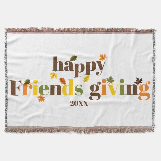 Couverture Typographie colorée Happy Friendsgiving fall (Devant)