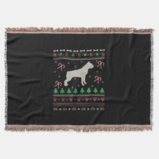 Couverture Ugly Boston Terrier Dog Xmas (Devant)